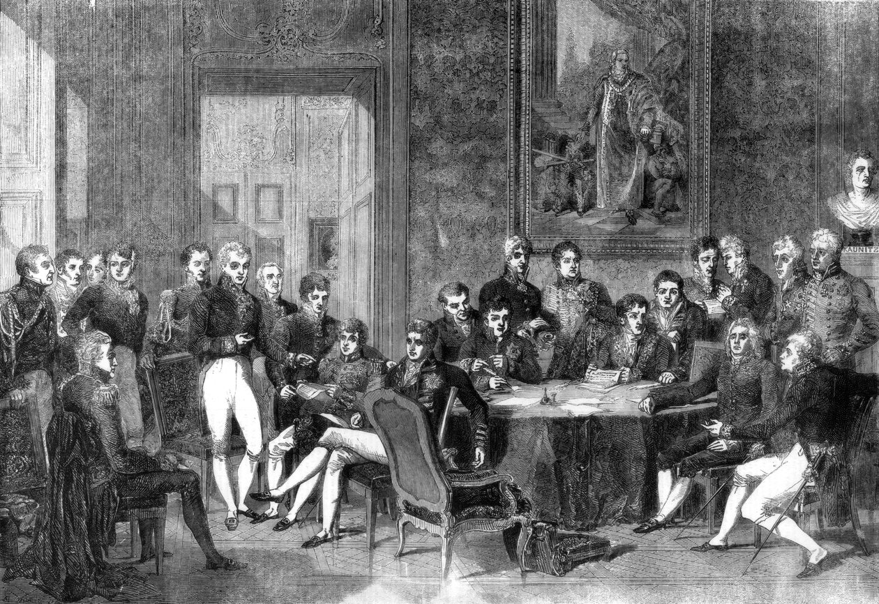 维也纳国会，1856年。 作者 尤金·伊萨贝（Eugene Isabey）