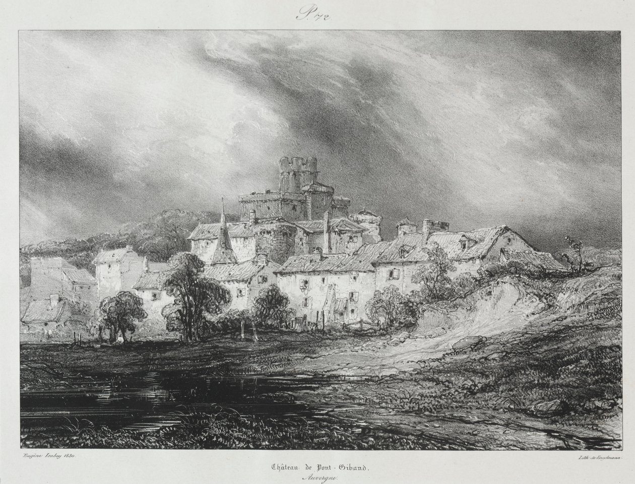 1830年，在古老的法国奥弗涅（Auvergne）风景如画且浪漫的旅程中。 作者 尤金·伊萨贝（Eugene Isabey）