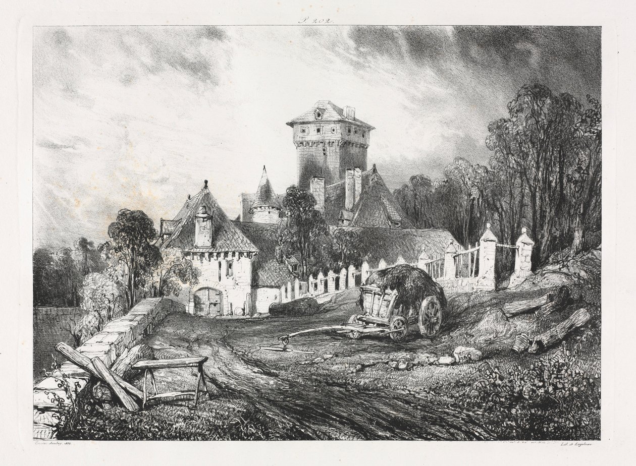 1832年，在古老的法国风景如画的浪漫之旅中，奥弗涅... 作者 尤金·伊萨贝（Eugene Isabey）