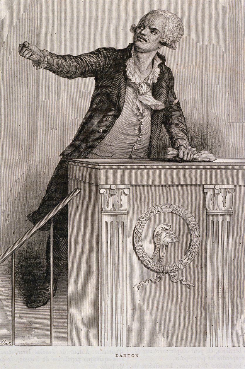 Georges Jacques Danton的肖像（1759-94）（雕刻） 作者 尤金·约瑟夫·维奥拉特