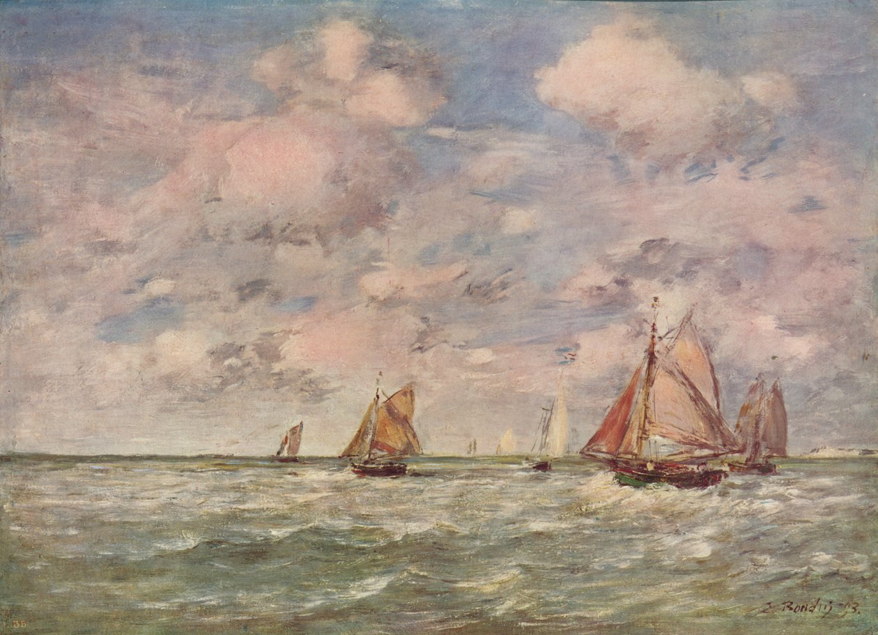 海景，c1850 作者 尤金·路易斯·布丁