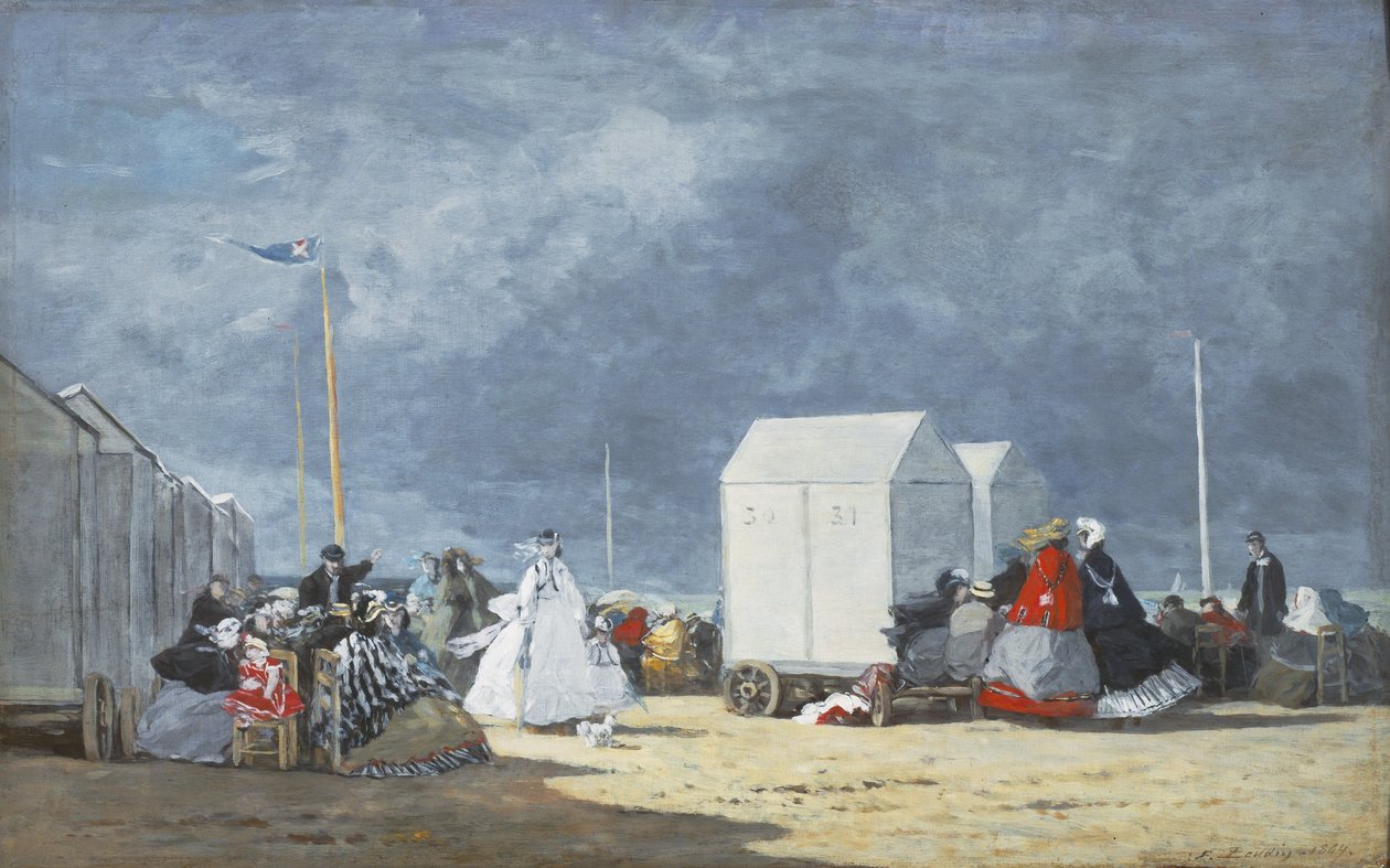 即将来临的风暴，1864年 作者 尤金·路易斯·布丁