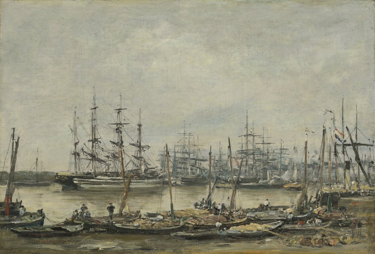 波尔多，Quais，1874年 作者 尤金·路易斯·布丁
