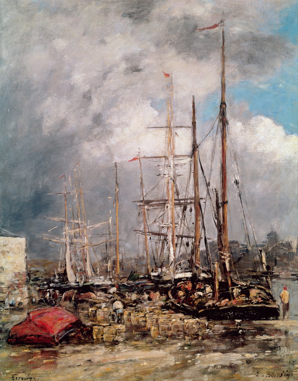 Fecamp，Herring Fishers，1892-94 作者 尤金·路易斯·布丁