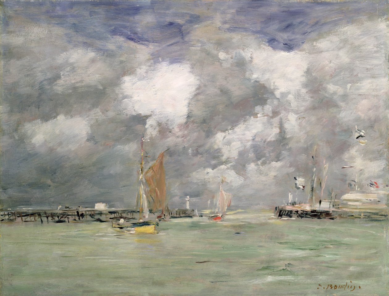 Trouville的高潮，c.1892-96 作者 尤金·路易斯·布丁