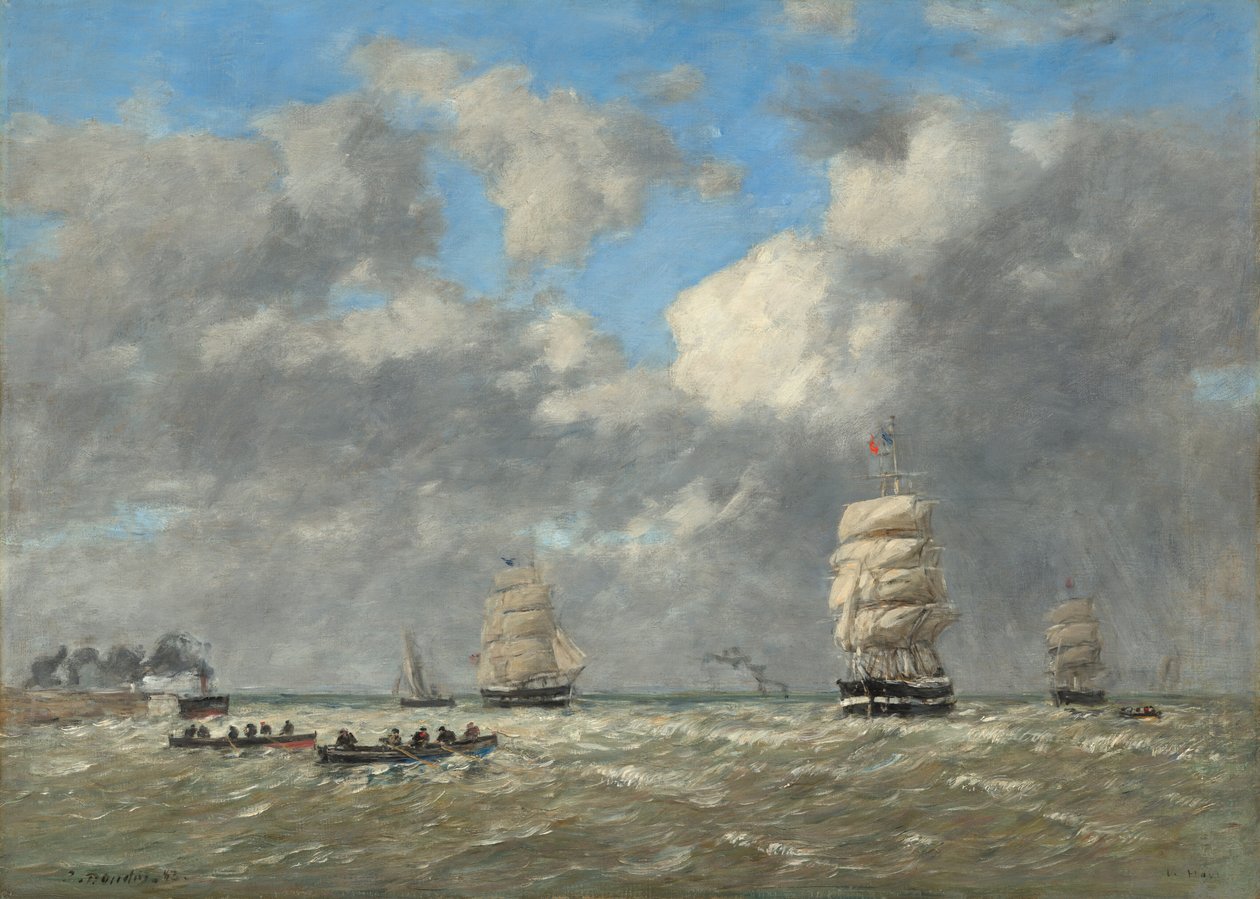 勒阿弗尔，1883年。 作者 尤金·路易斯·布丁