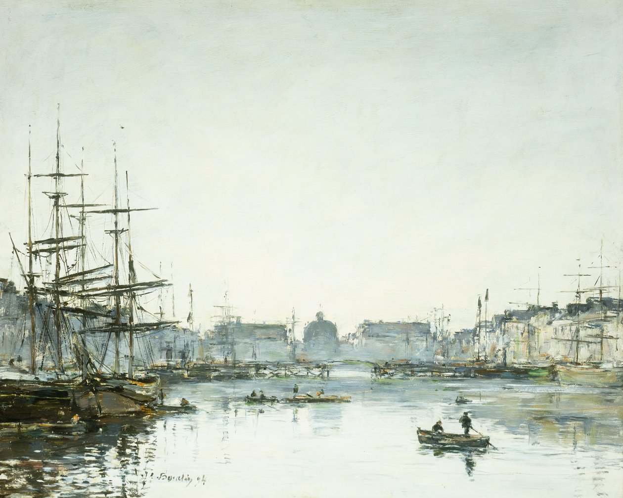 勒阿弗尔（Le Havre），勒巴辛（Le Bassin du Commerce），1894年 作者 尤金·路易斯·布丁