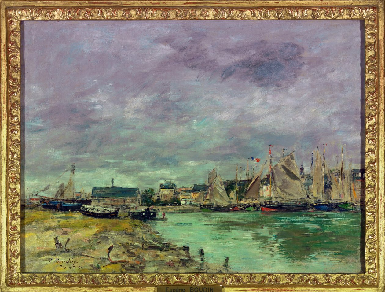 Le port de Trouville (Trouville-sur-Mer), Calvados 画家 Eugene Louis Boudin (1824-1898) 1891 Dim 0,41 x 0,55 m Paris musee du Louvre Mandatory mention: Donation Helene et Victor Lyon 作者 尤金·路易斯·布丁