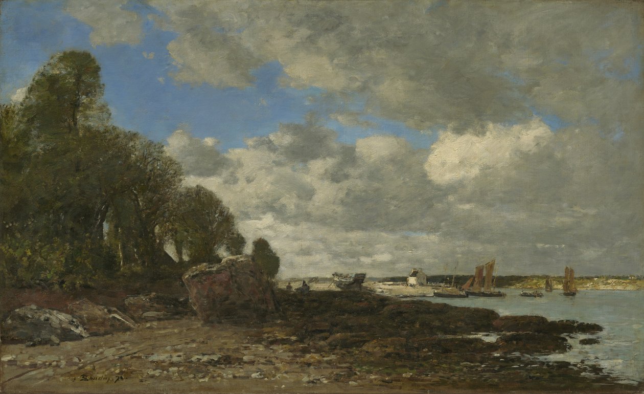 渡口渡口，Plougastel，1873年 作者 尤金·路易斯·布丁
