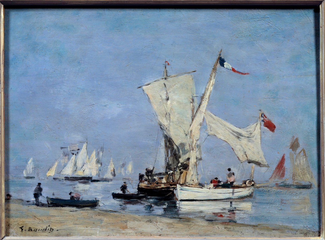 Eugene Louis Boudin (1824-1898) 1869 年绘制的帆船 0,24x0,33 m 巴黎，奥赛博物馆 作者 尤金·路易斯·布丁