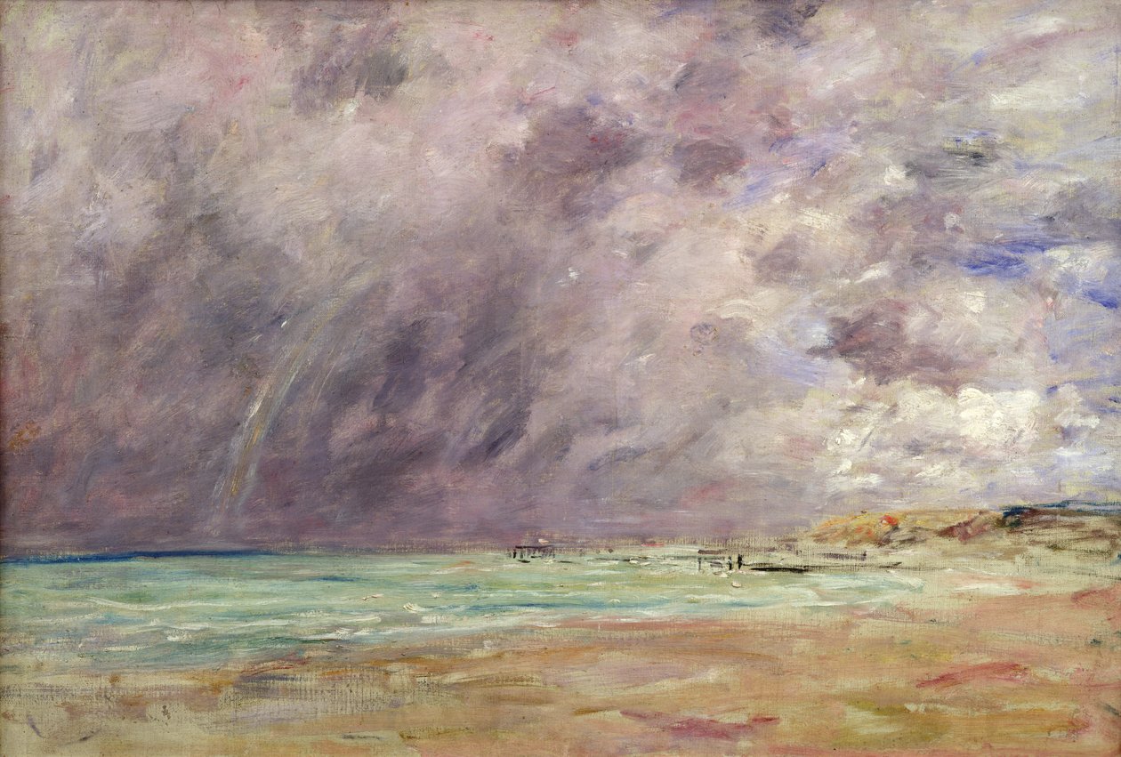 风雨如磐的天空在勒阿弗尔河口，c.1892-96 作者 尤金·路易斯·布丁
