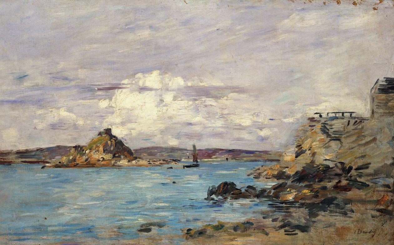 研究“杜阿内尼兹湾”，c.1895-97 作者 尤金·路易斯·布丁