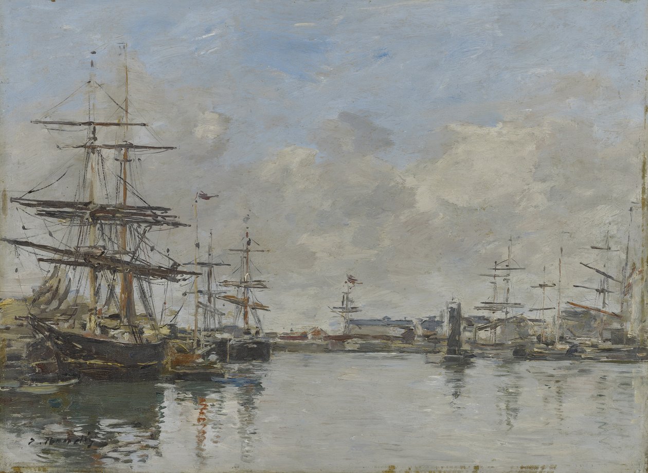勒阿弗尔港，c.1885-90 作者 尤金·路易斯·布丁