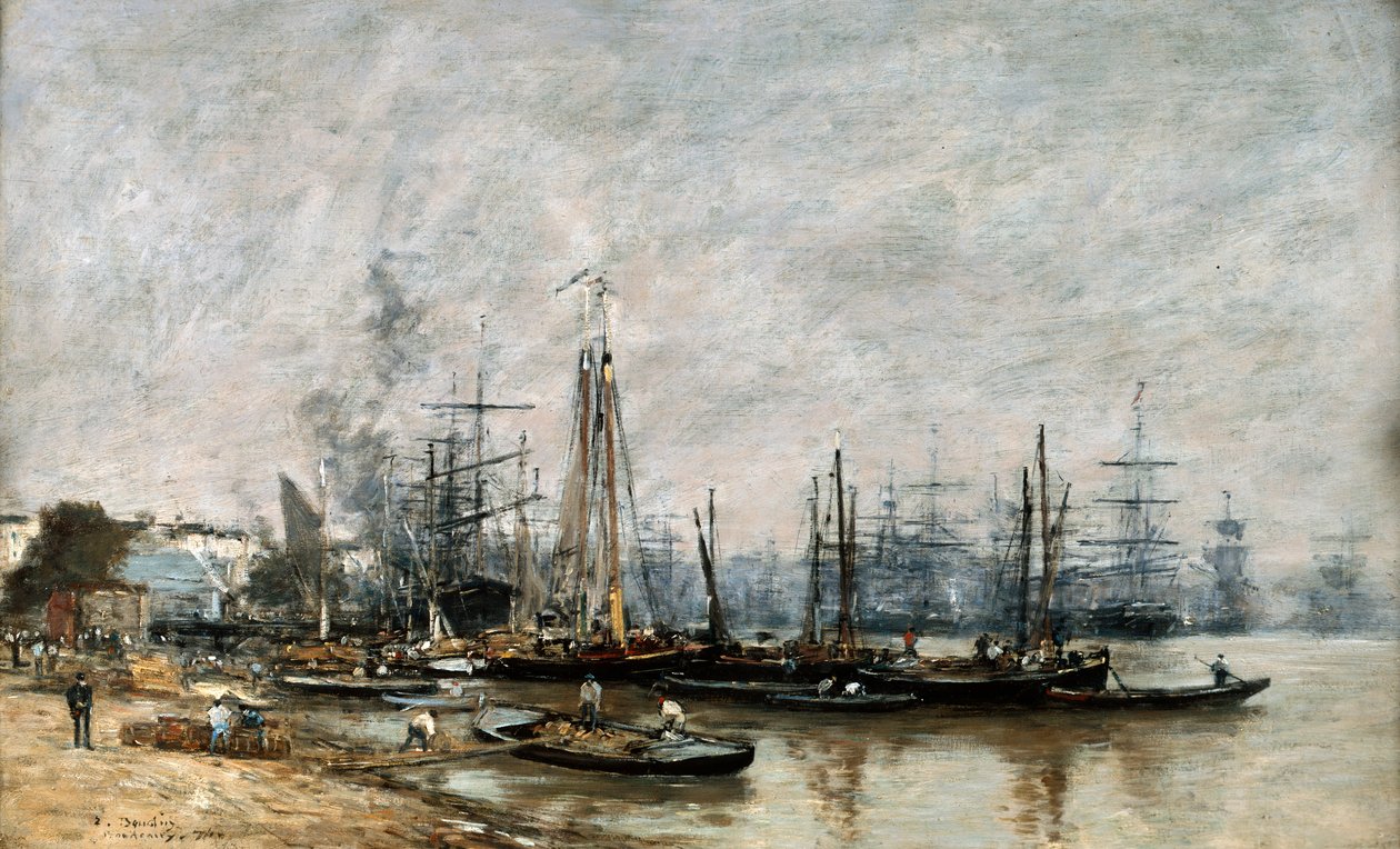 波尔多港，1874年 作者 尤金·路易斯·布丁
