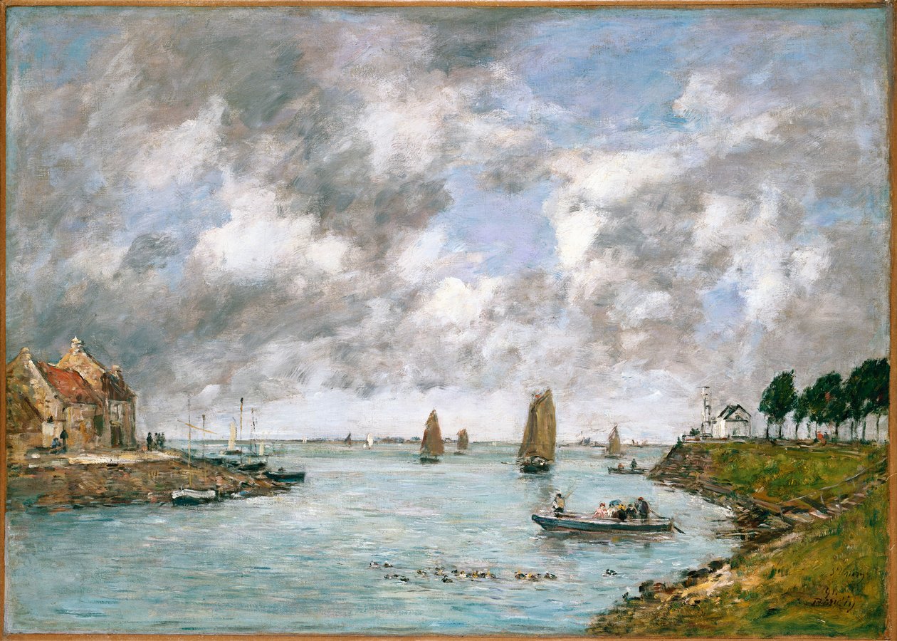 索姆河河口，索姆河畔圣瓦莱里，1891年 作者 尤金·路易斯·布丁