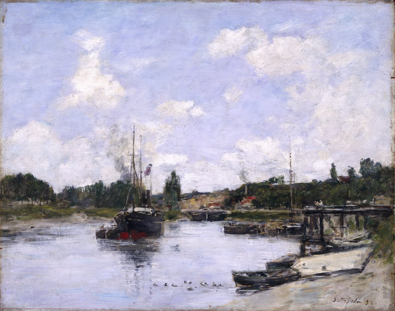 The Port，Saint-Valery-sur-Somme，1892 作者 尤金·路易斯·布丁
