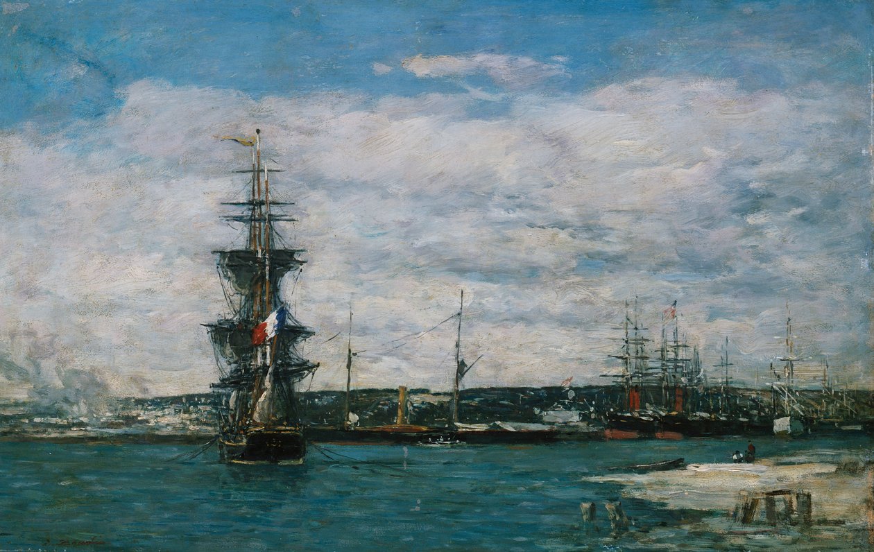 哈弗港（c.1864-66） 作者 尤金·路易斯·布丁