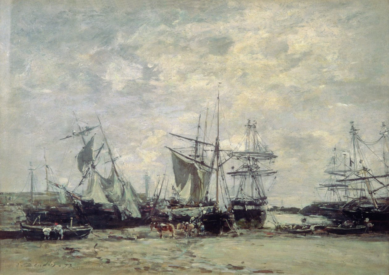 波蒂厄港，1873年 作者 尤金·路易斯·布丁