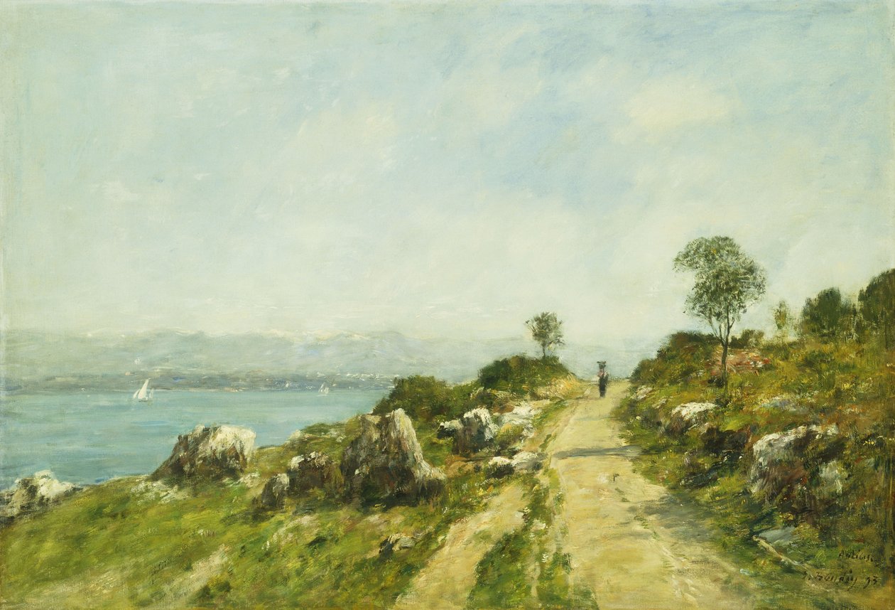 昂蒂布之路；昂蒂布，拉路线，1893年 作者 尤金·路易斯·布丁