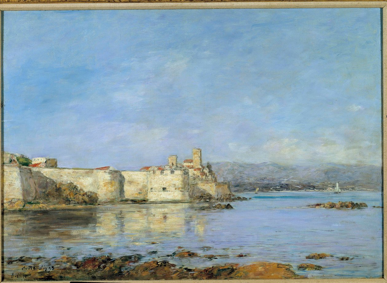 安提布港口景观 欧仁-路易-布丹(1824-1898)的画作 1893年 太阳。0,46 x 0,66 m 巴黎，奥赛博物馆 作者 尤金·路易斯·布丁