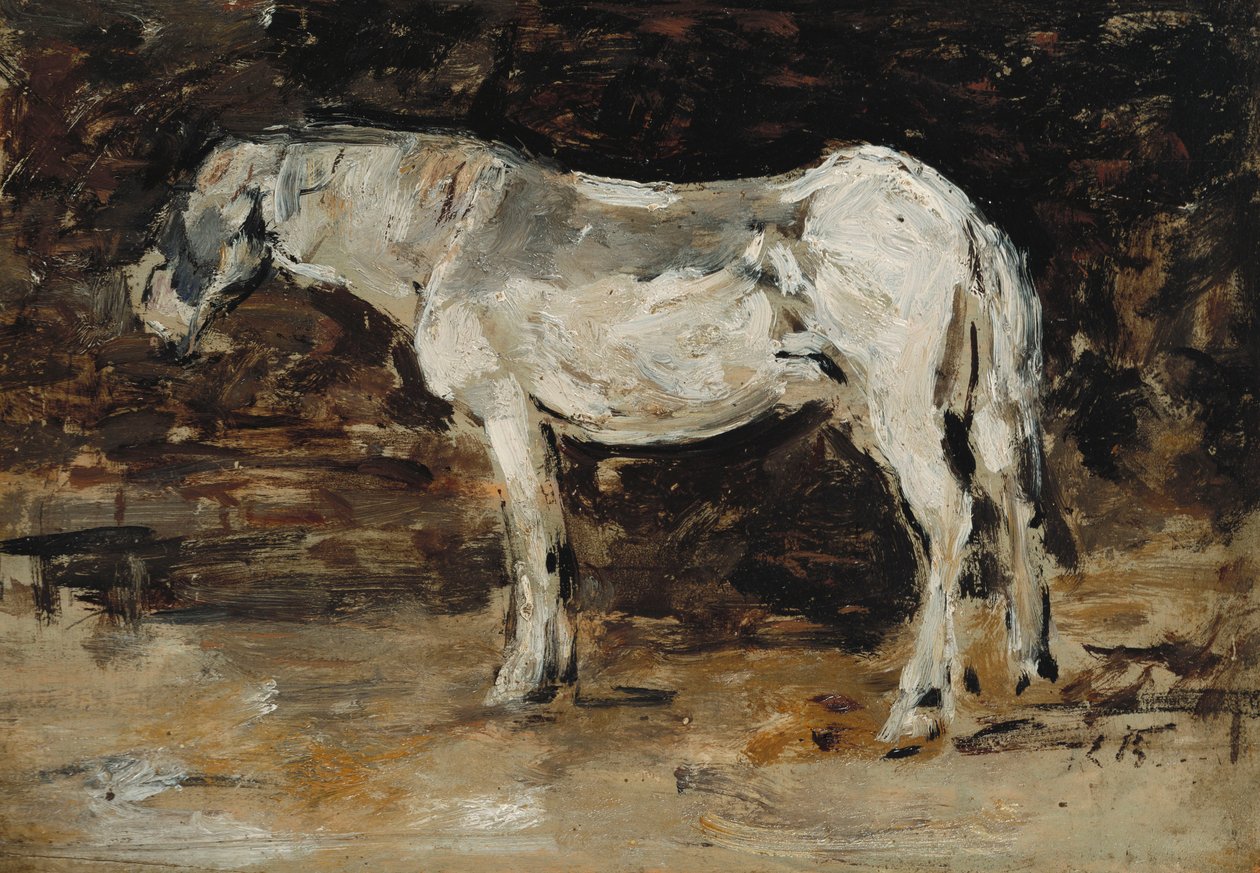 白马，c.1885-90 作者 尤金·路易斯·布丁