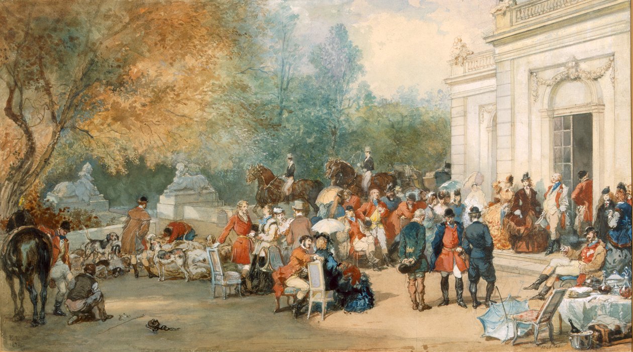 1870年在英格兰的狩猎早餐 作者 尤金·路易斯·拉米