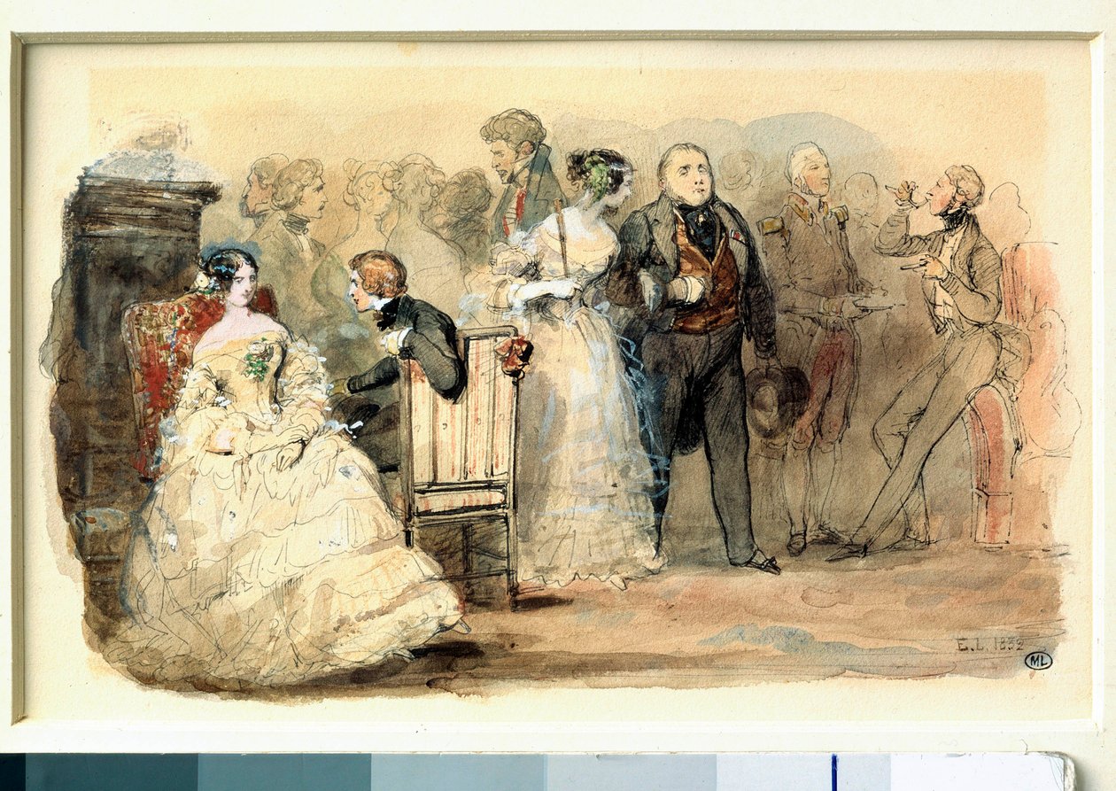 尤金·拉米（Eugene Lami，1800-1890）在路易斯·菲利普水彩画下的招待会 作者 尤金·路易斯·拉米