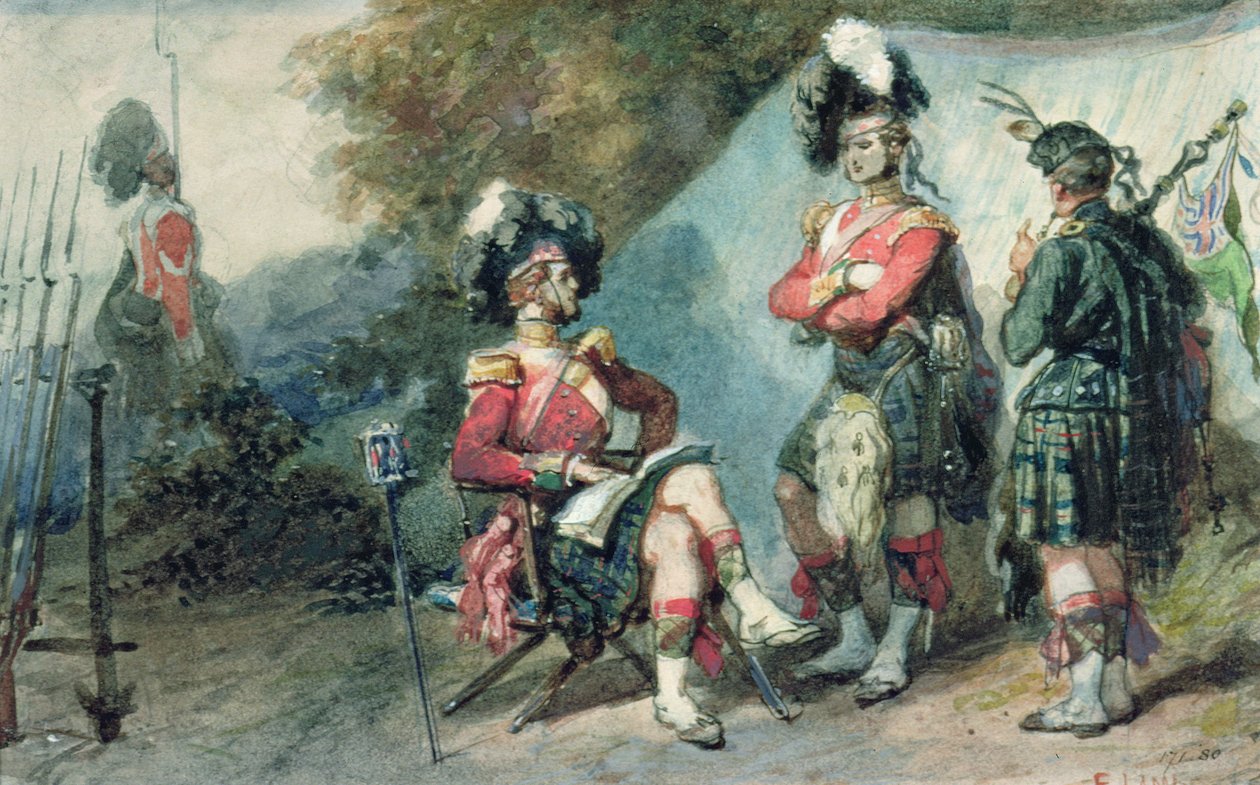 1853年在乔布姆营地的第79位高地人员 作者 尤金·路易斯·拉米