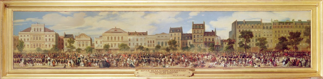 回顾国民警卫队，1835年7月28日对Fieschi的袭击 作者 尤金·路易斯·拉米