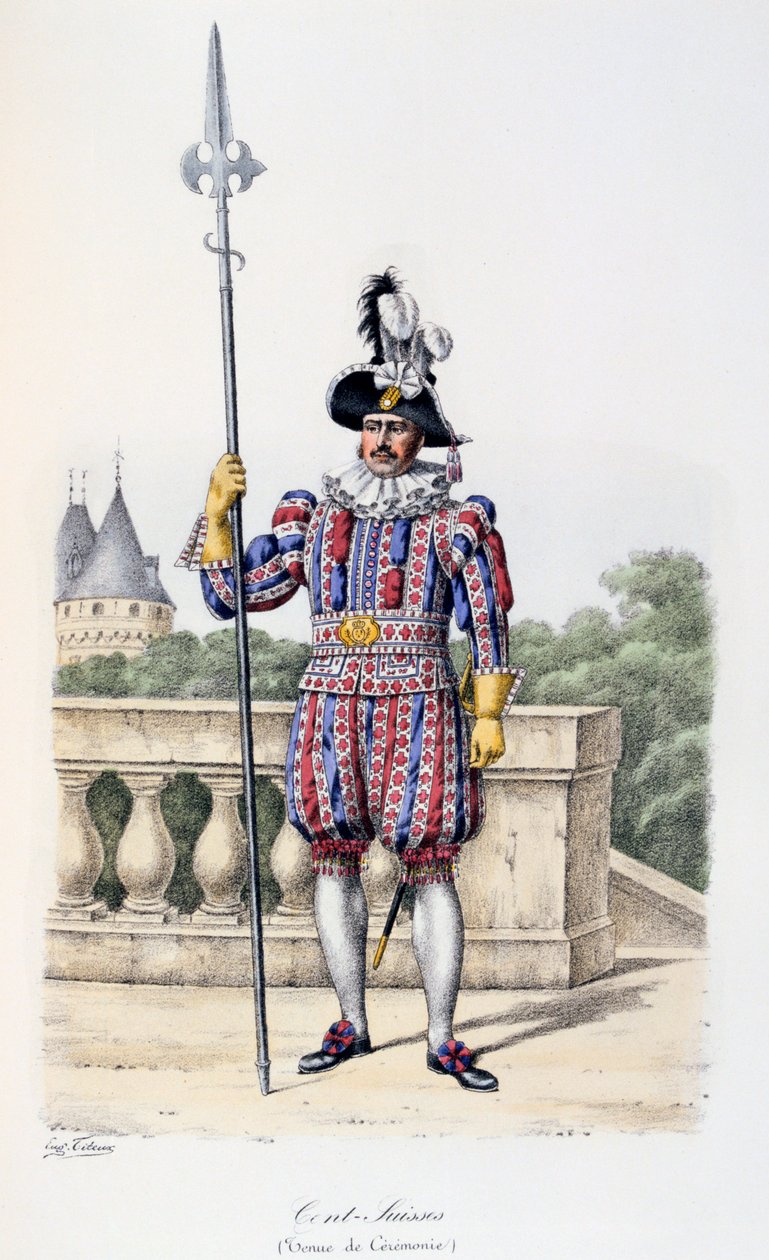 一百个瑞士礼仪制服，1814-17年 作者 尤金·蒂特克斯（Eugene Titeux）