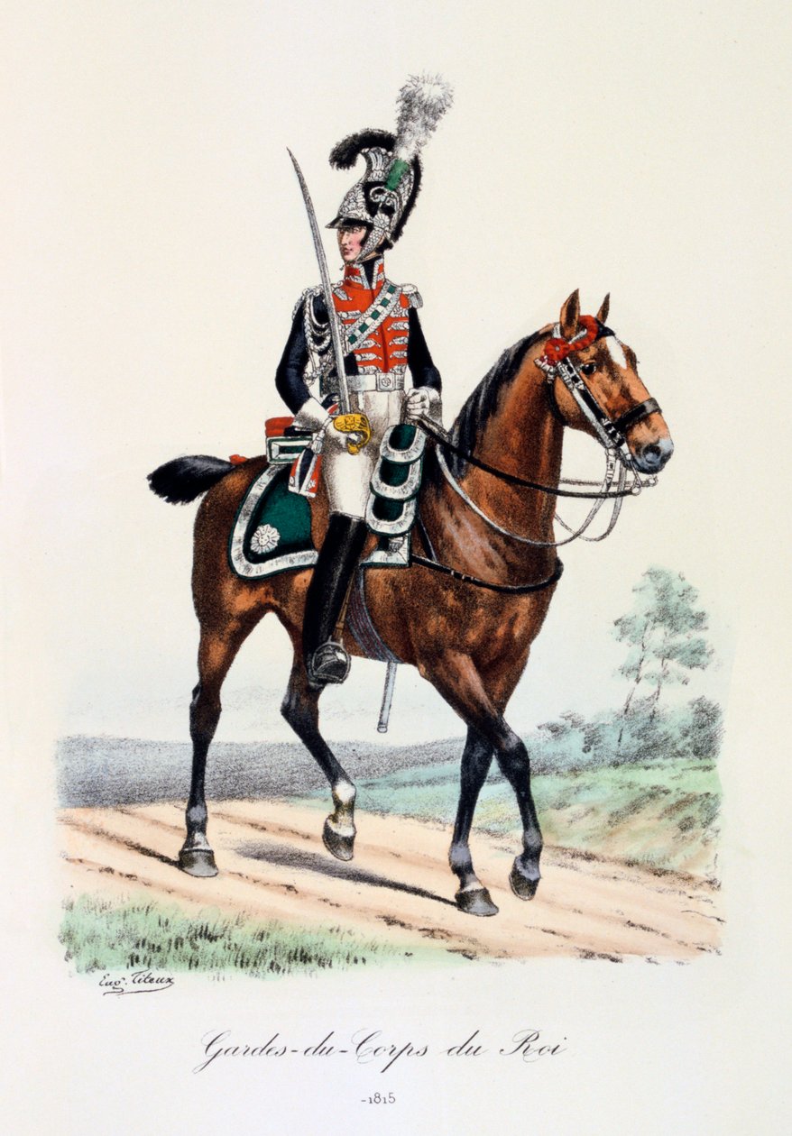 国王的保镖，1815年 作者 尤金·蒂特克斯（Eugene Titeux）