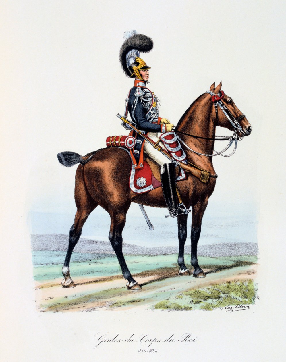 国王保镖，1820-1830年 作者 尤金·蒂特克斯（Eugene Titeux）