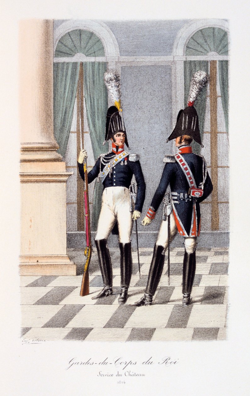 国王保镖，城堡服务处，1814年 作者 尤金·蒂特克斯（Eugene Titeux）