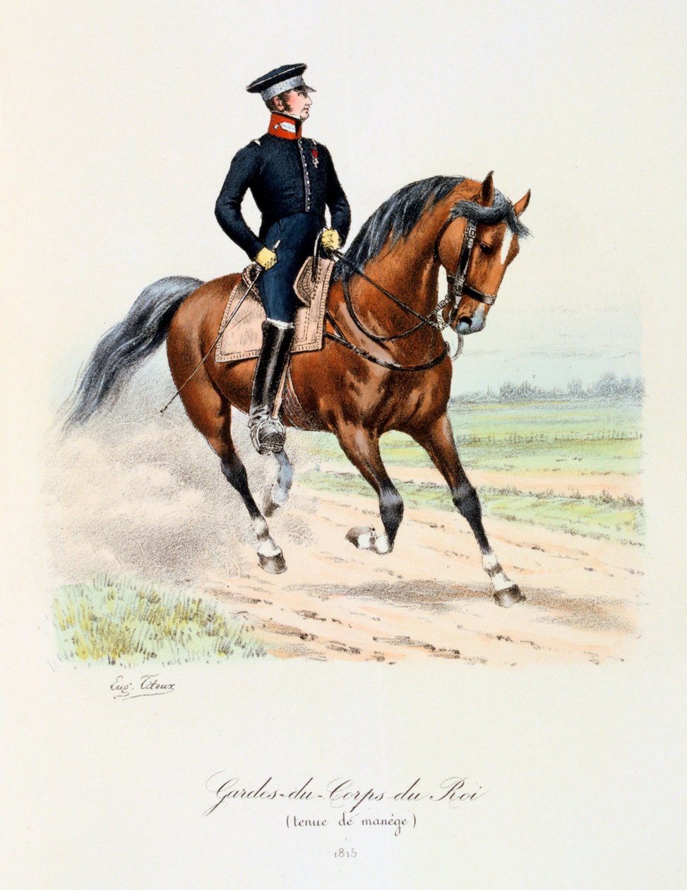 国王的保镖，骑马具，1815年 作者 尤金·蒂特克斯（Eugene Titeux）