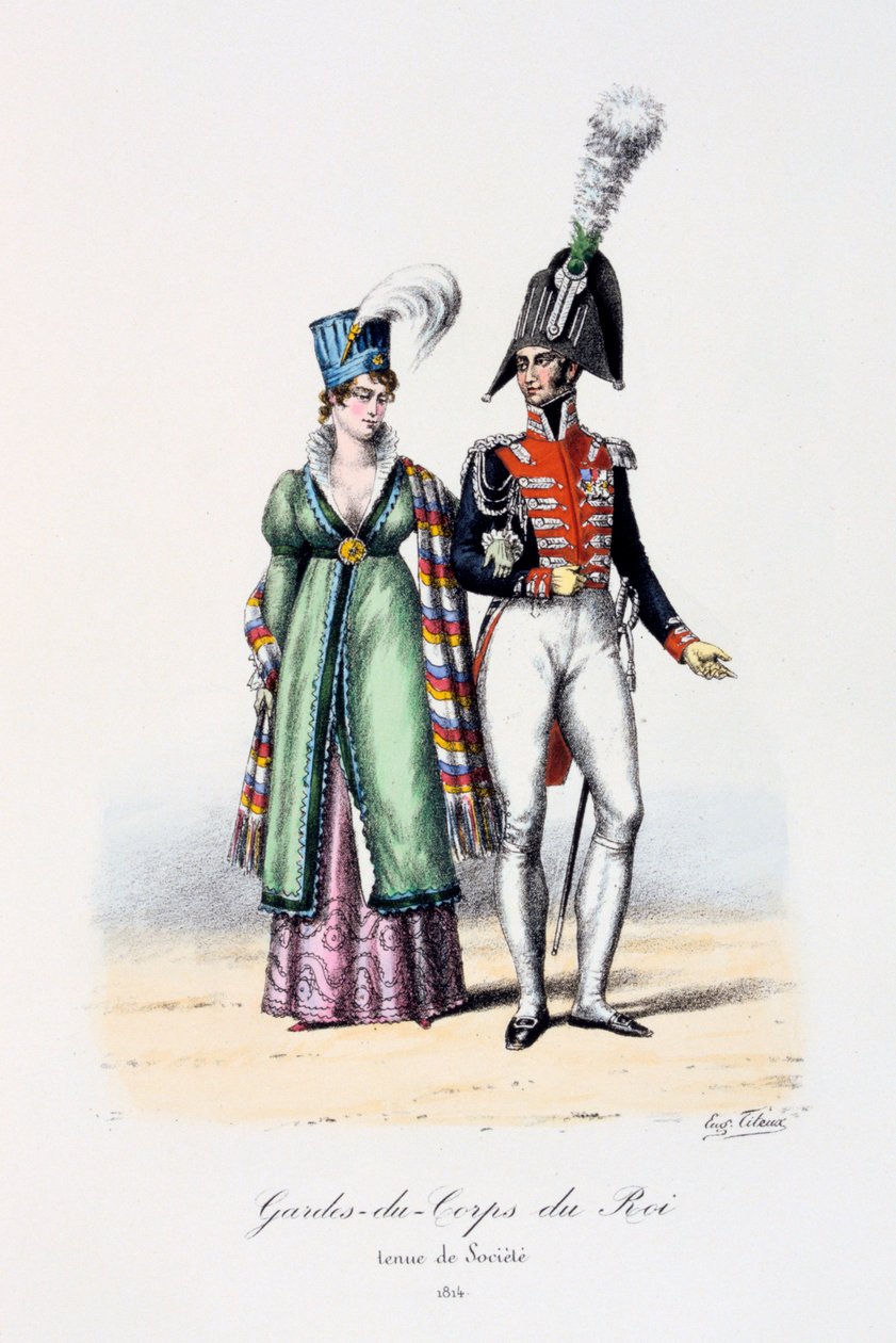 国王的保镖，公司服装，1814年 作者 尤金·蒂特克斯（Eugene Titeux）