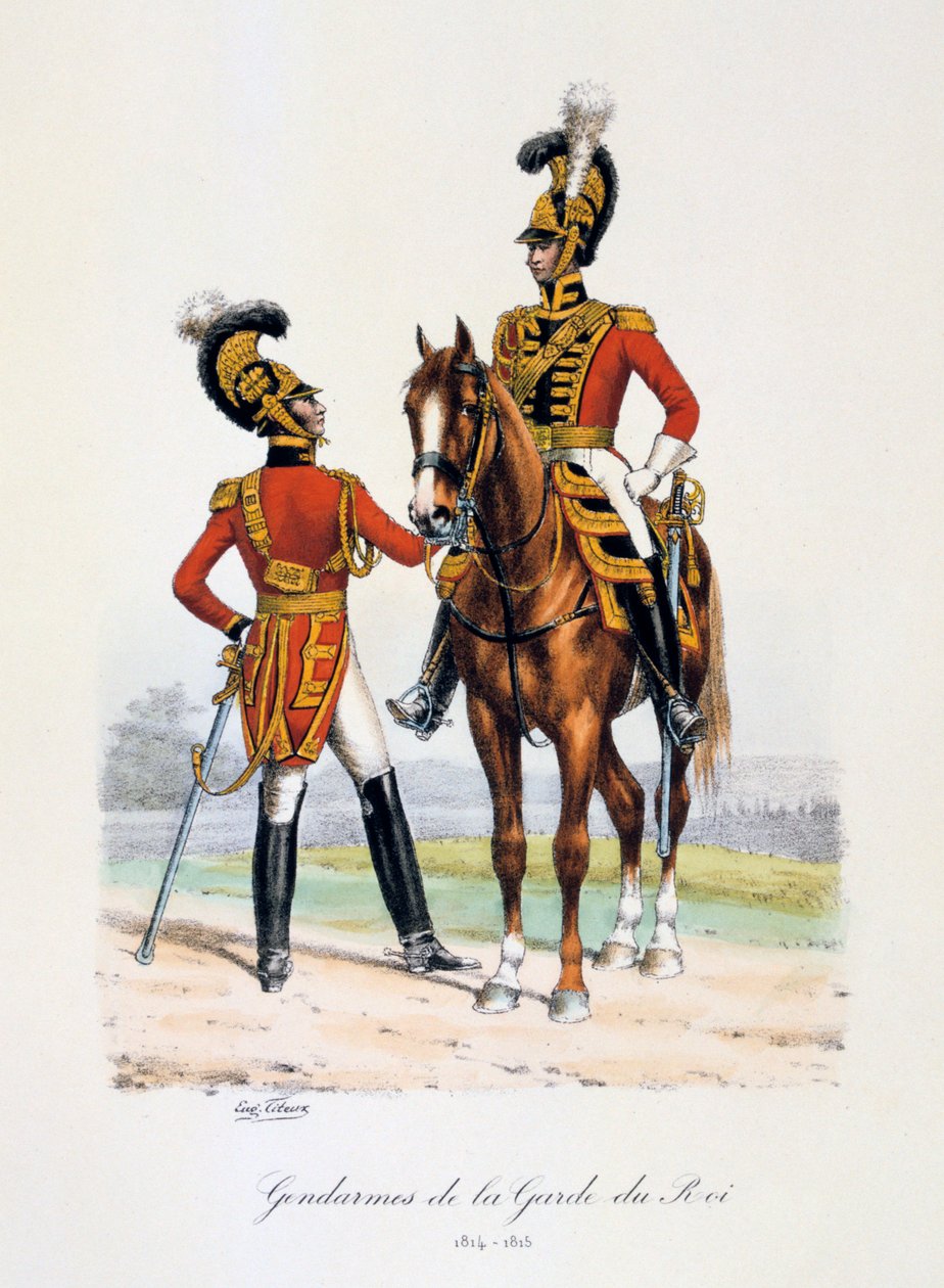 国王卫队宪兵，1814-15年 作者 尤金·蒂特克斯（Eugene Titeux）