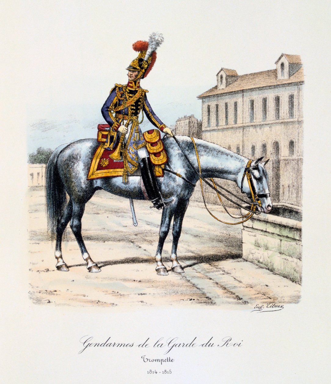国王卫队宪兵，号手，1814-15年 作者 尤金·蒂特克斯（Eugene Titeux）