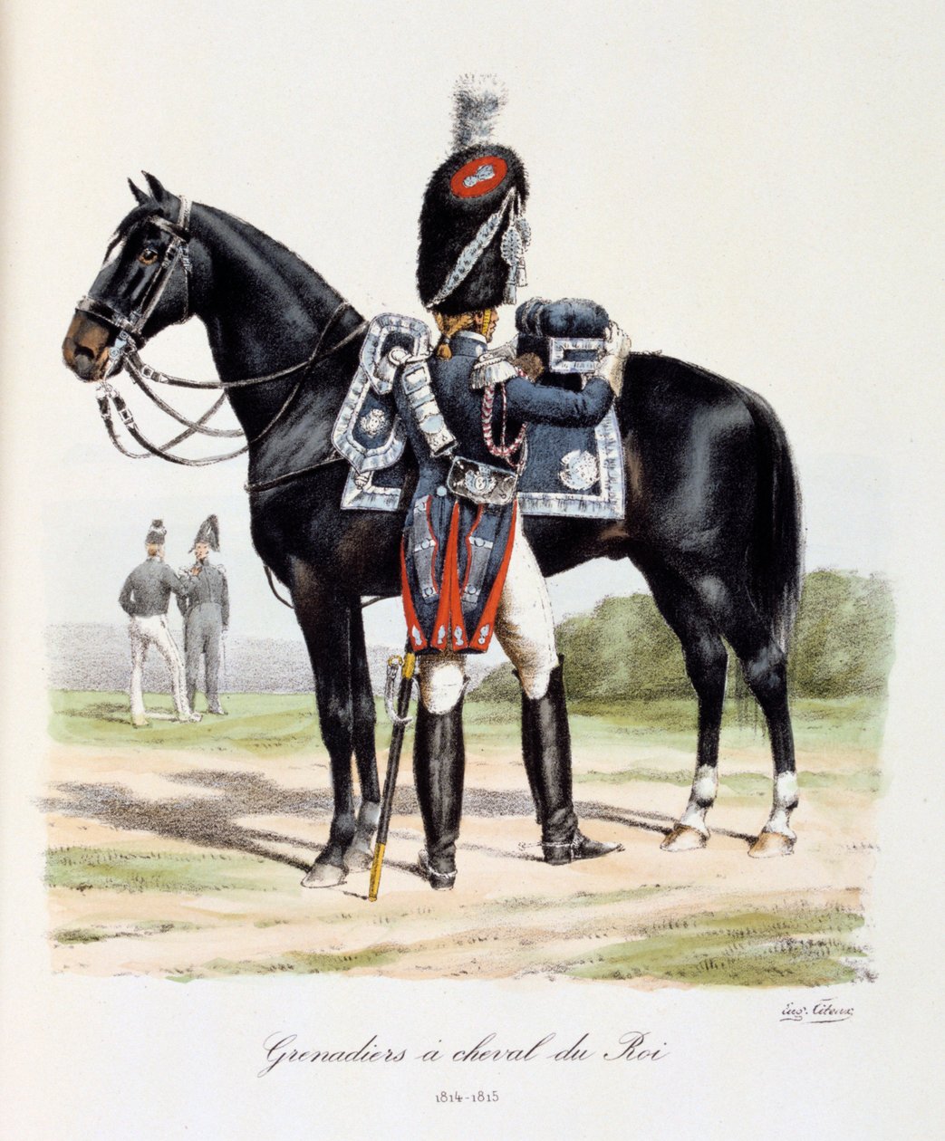 1814-15年，国王骑乘掷弹兵 作者 尤金·蒂特克斯（Eugene Titeux）