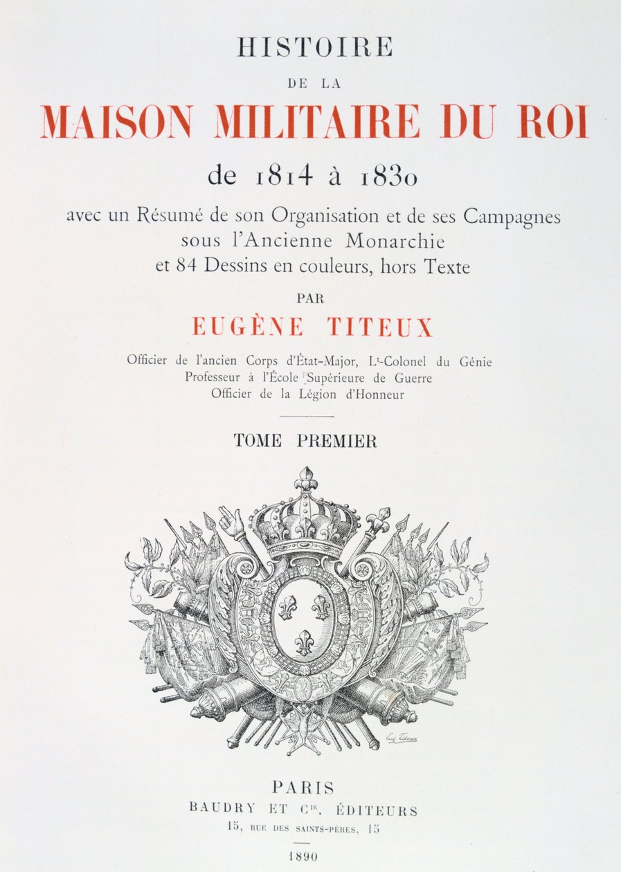 标题页，1814-1830年 作者 尤金·蒂特克斯（Eugene Titeux）