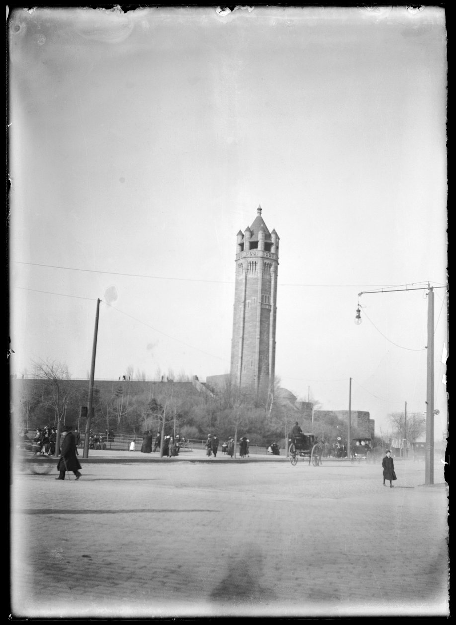 看往布鲁克林博物馆的东部大路的看法，c.1903-10（硝酸盐阴性） 作者 尤金·韦姆林格