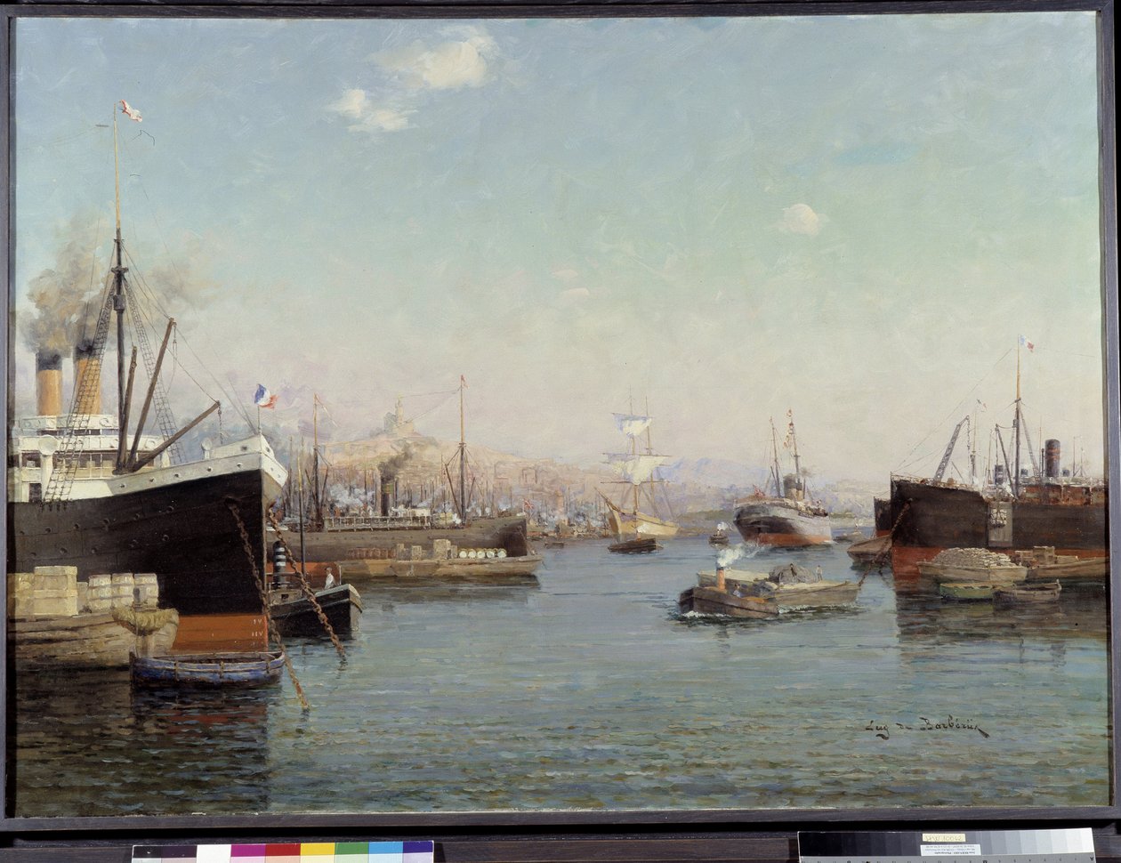 尤金·德·巴贝里斯 (Eugene de Barberiis) (1851-1937) 画作《若利埃特港》，20 世纪 马赛普罗旺斯基金会 作者 尤金·德·巴贝里斯