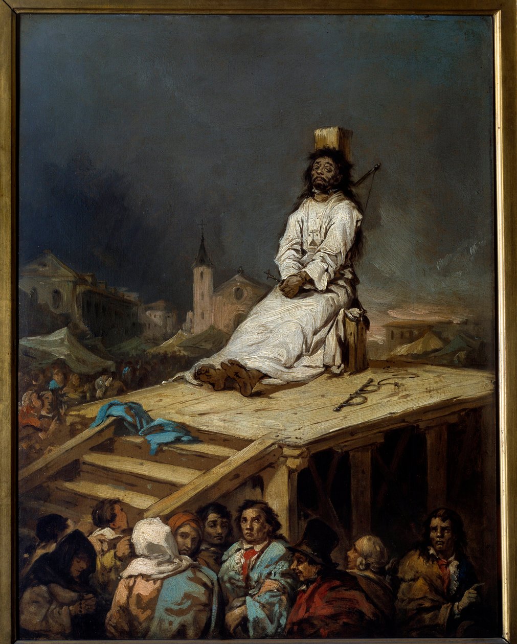 宗教裁判所：“马肩隆”绘画，Eugenio Lucas y Velasquez (1817-1870) 19 世纪太阳。 0,53x0,41 m 里尔，Musee des Beaux Arts 作者 欧金尼奥·卢卡斯·贝拉斯克斯