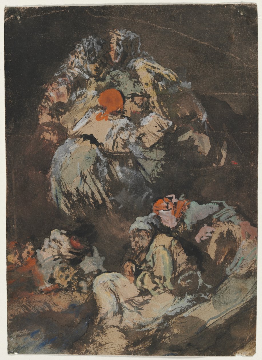 人物，1850-1860年。 作者 欧金尼奥·卢卡斯·贝拉斯克斯