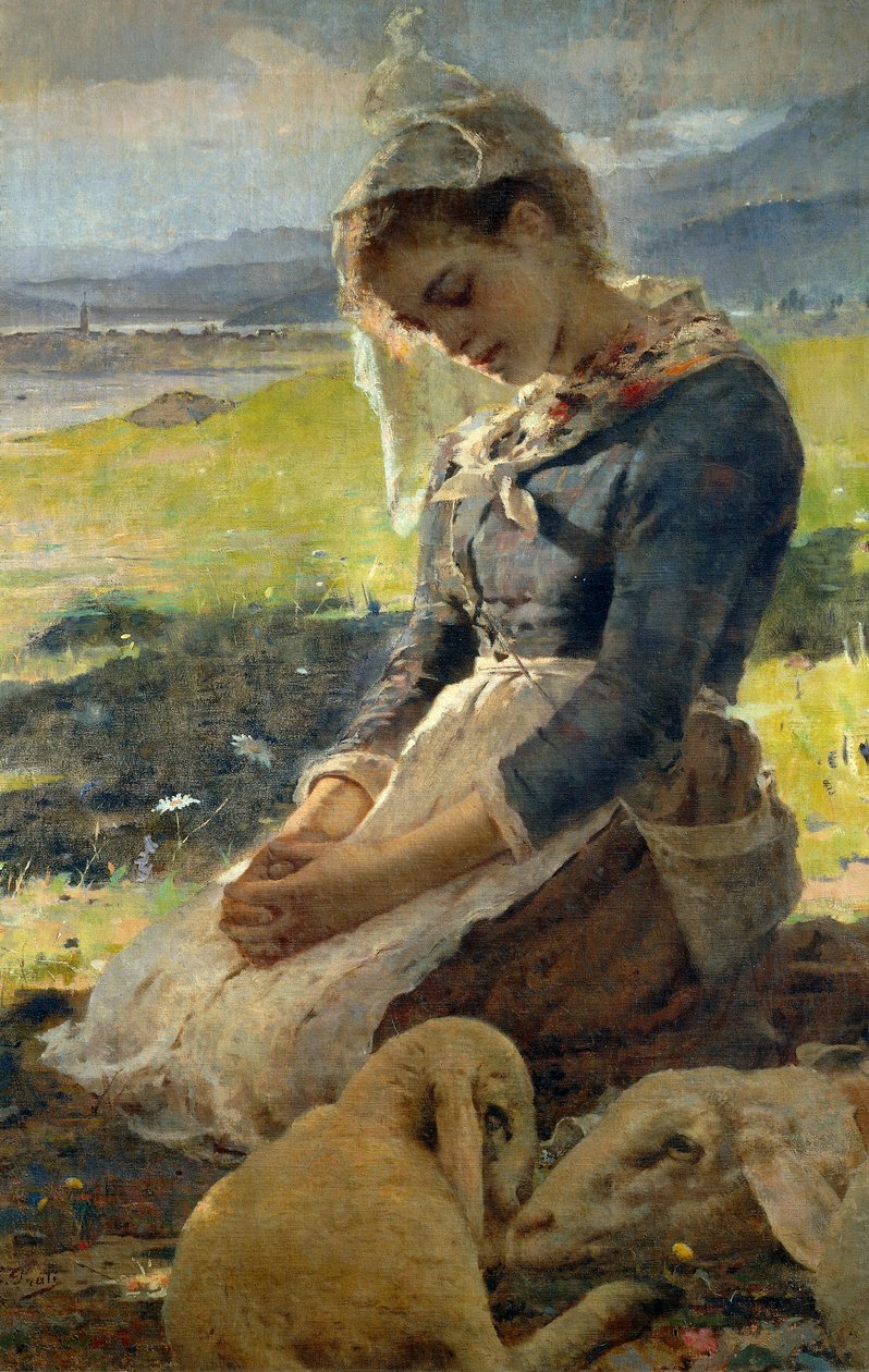 山区之诗》，作者欧亨尼奥-普拉蒂（1842-1907 年）。 作者 欧金尼奥·普拉蒂（Eugenio Prati）