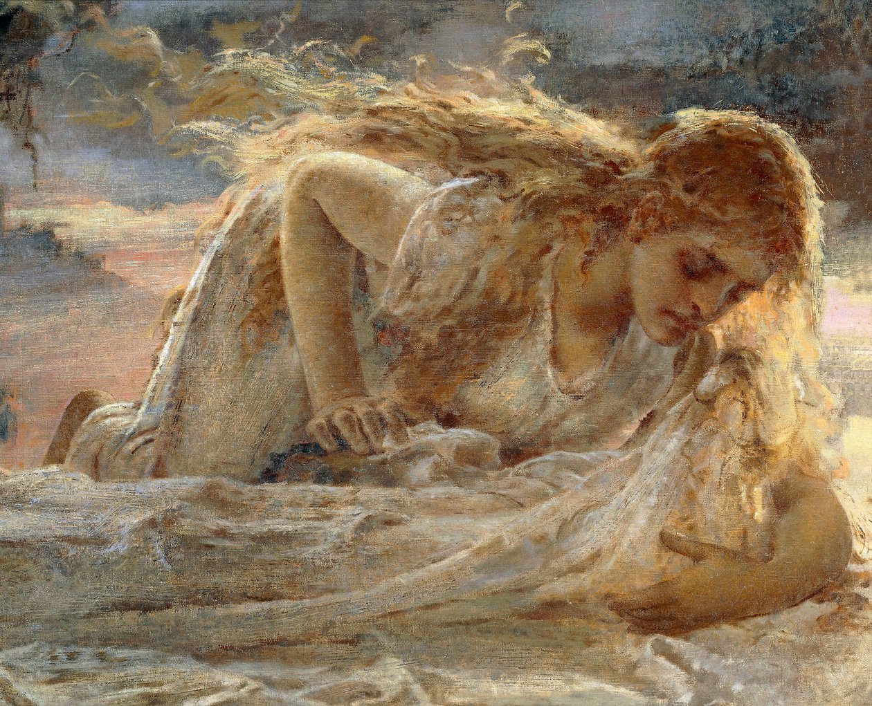The Magdalene kissing Christ
