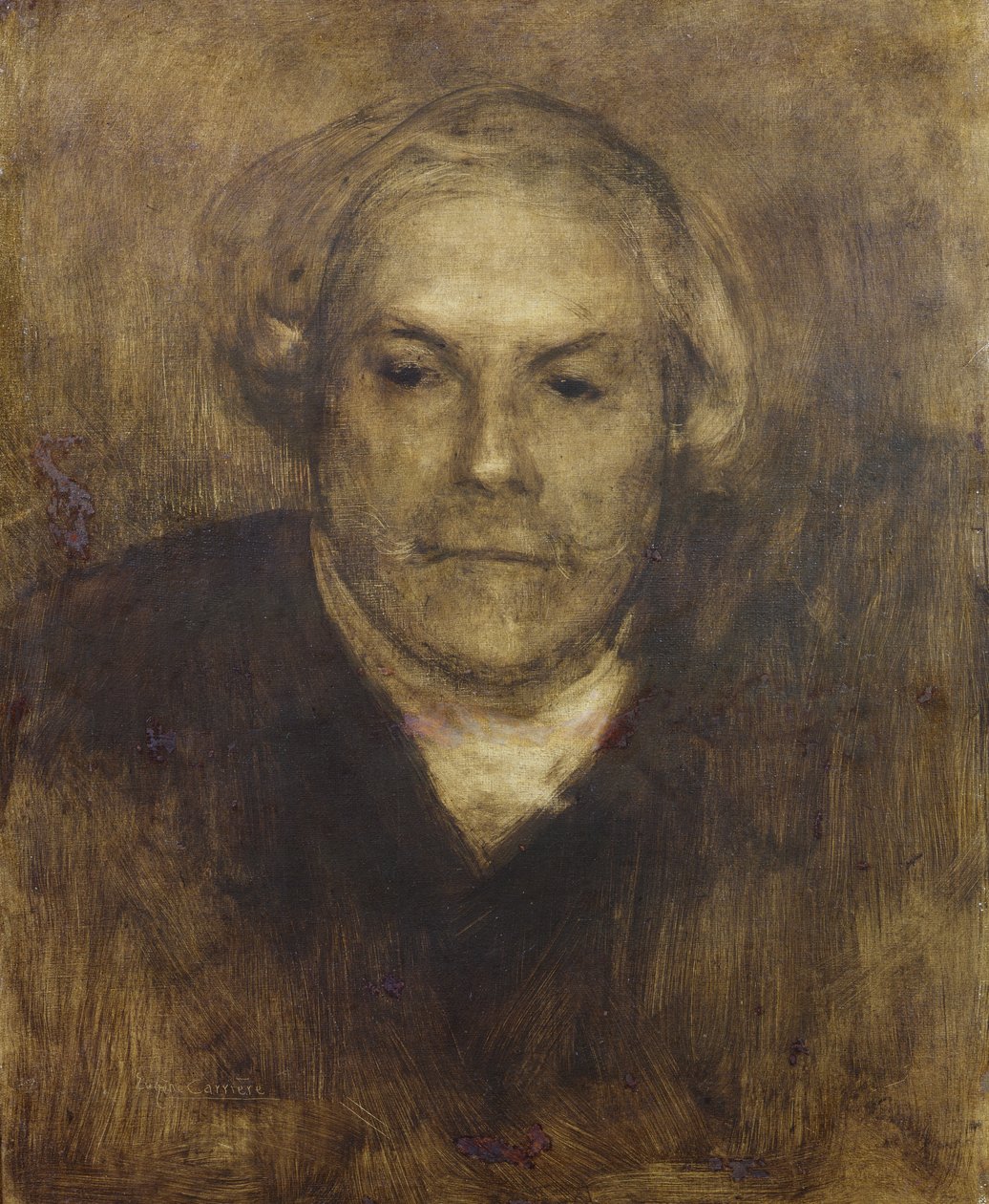 Edmond de Goncourt（1822-96）c.1892 作者 欧仁·卡里尔（EugèneCarrière）