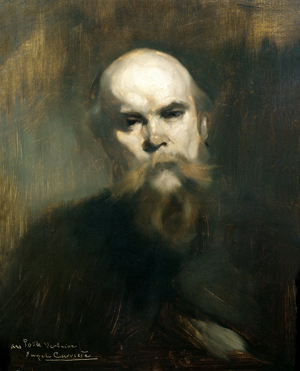 Paul Verlaine的肖像（1844-96）1890 作者 欧仁·卡里尔（EugèneCarrière）