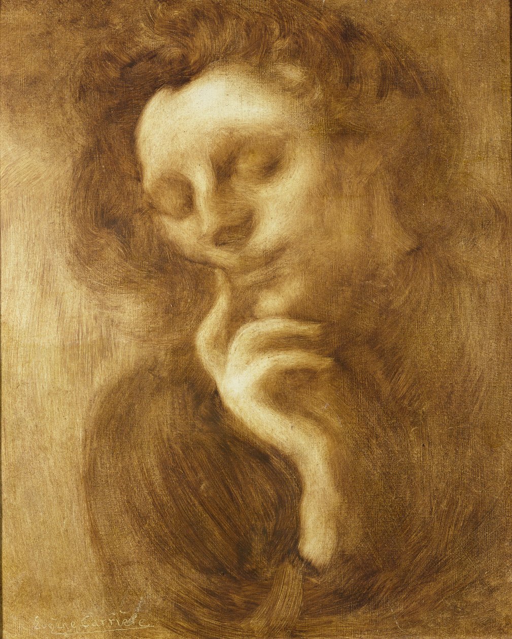 一个女人的肖像或，柔情 作者 欧仁·卡里尔（EugèneCarrière）