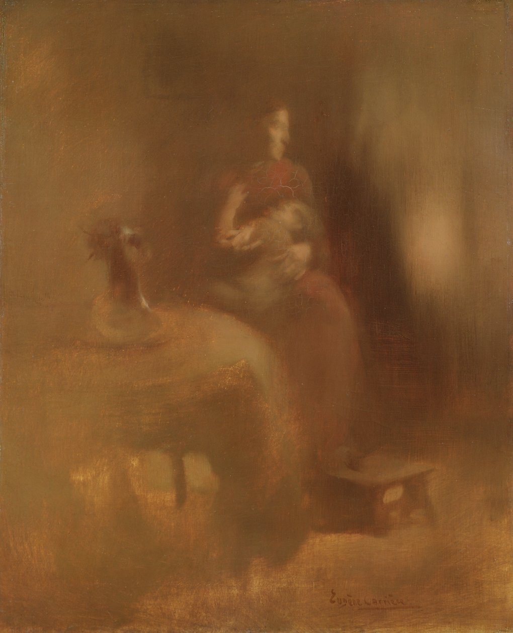 有一个孩子的妇女，19世纪90年代末 作者 欧仁·卡里尔（EugèneCarrière）