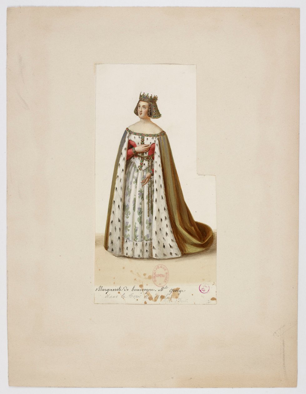 乔治小姐的服饰作为勃艮第的玛格丽特（Nesle塔，1832年）2 作者 欧仁·法格